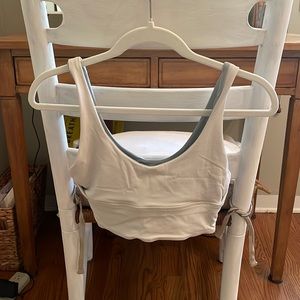 LULULEMON Align Bra - reversible white and teal, size 6